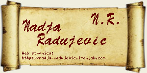 Nadja Radujević vizit kartica